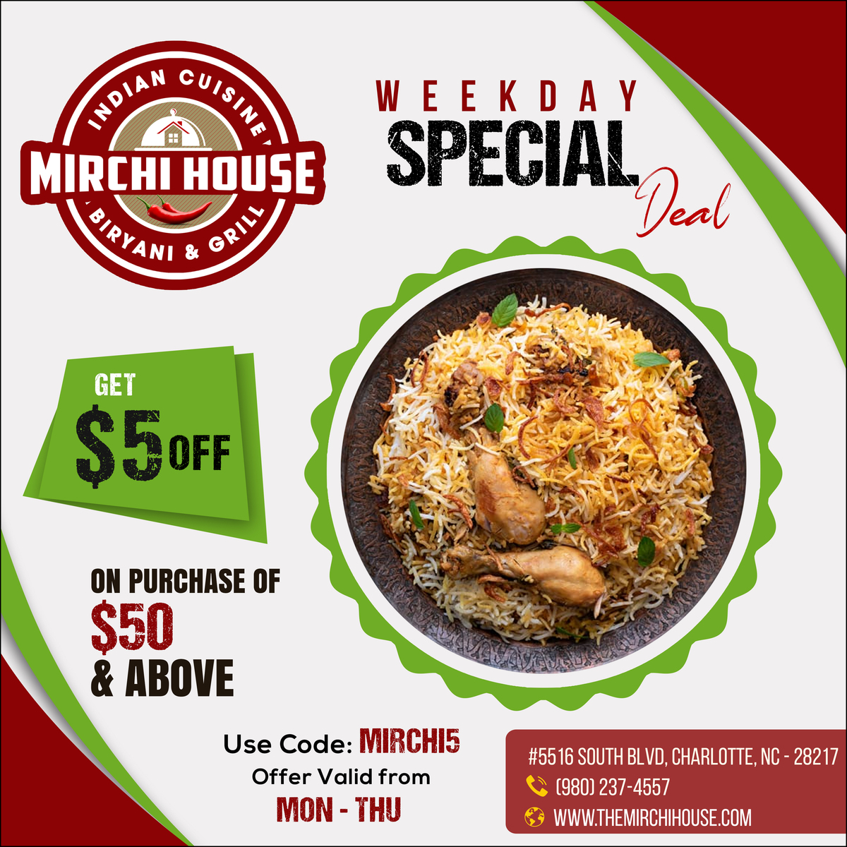 Weekday Special Deal