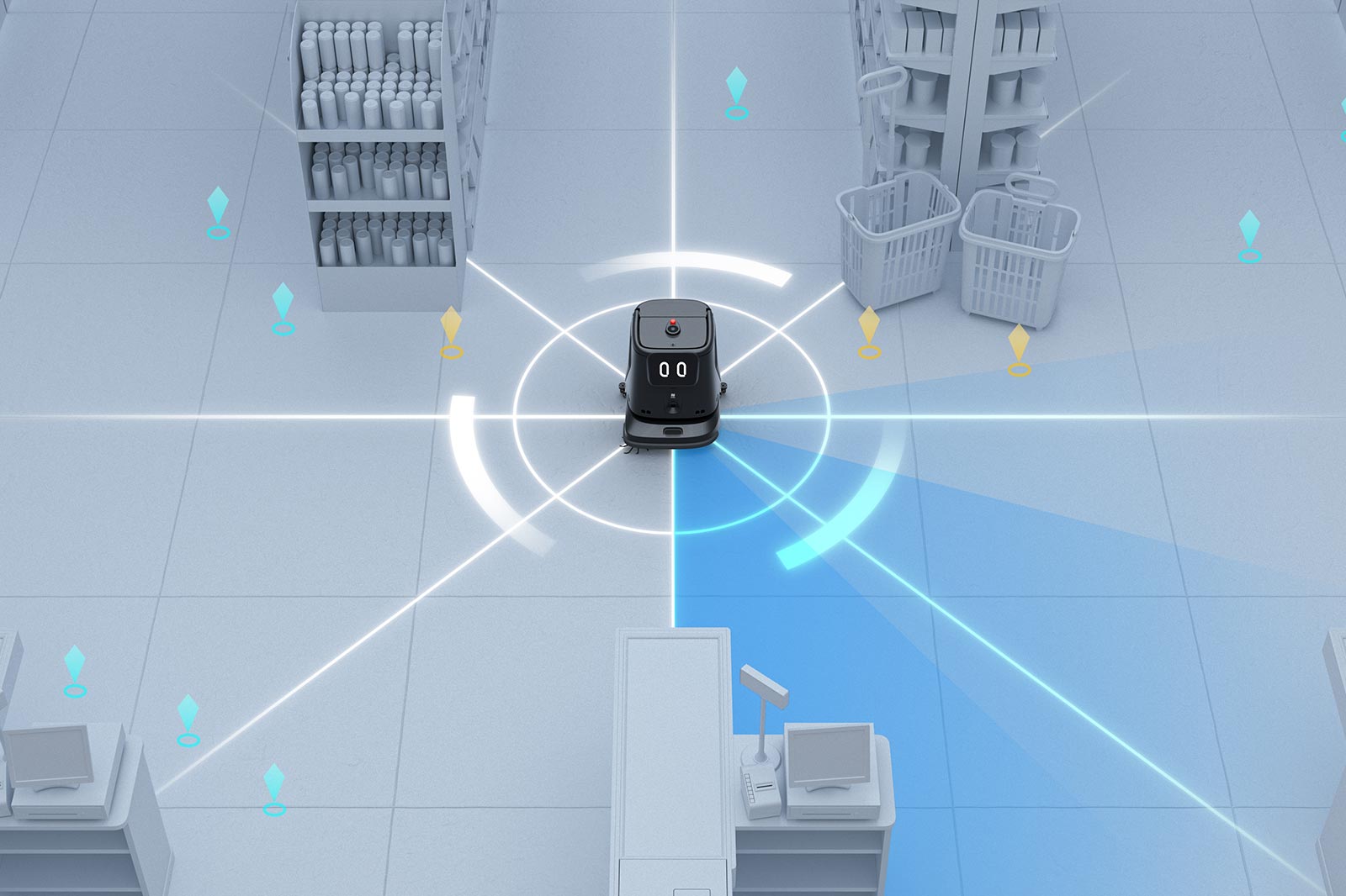 Pudu CC1 Pro navigates its environment