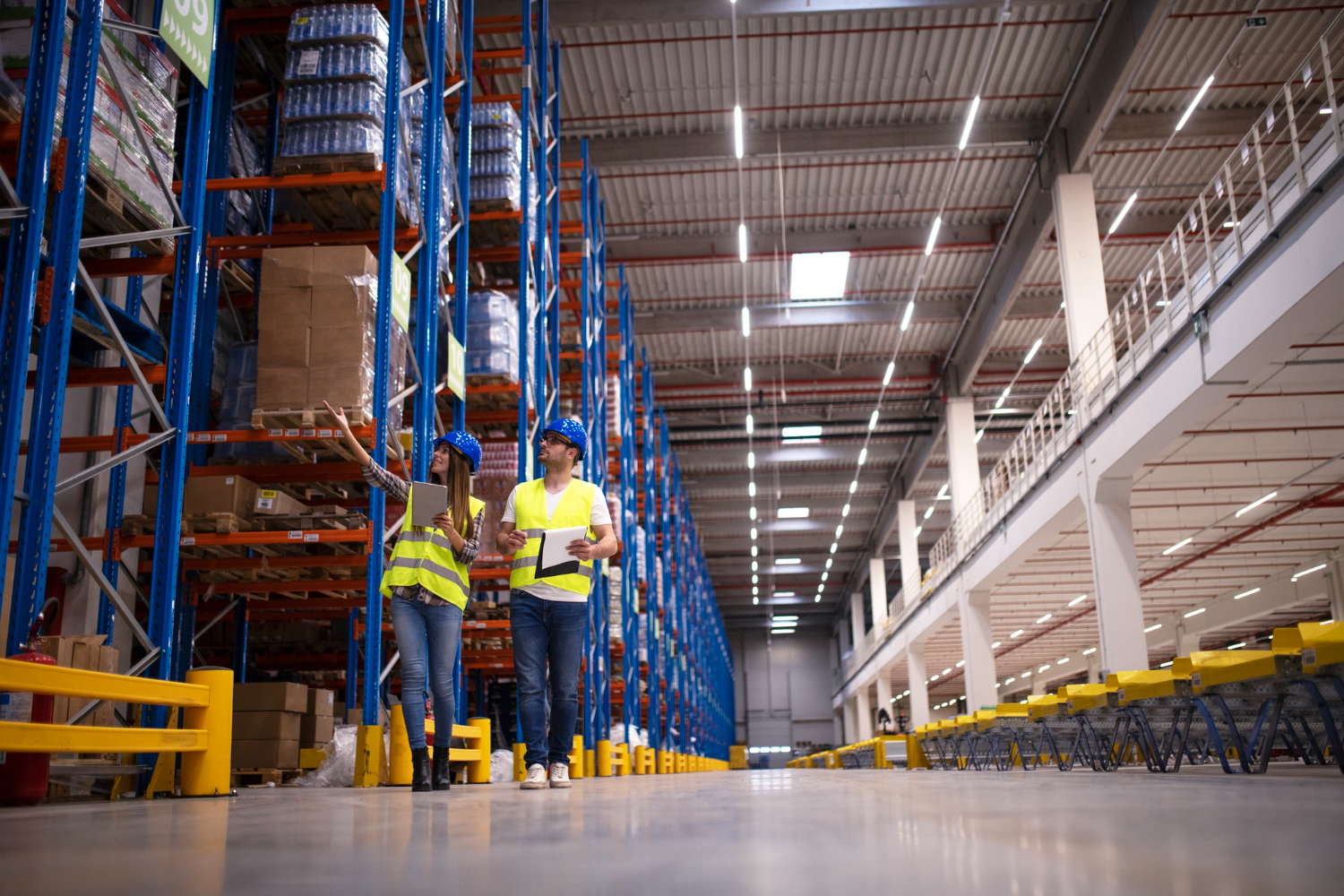 Interior of a warehouse