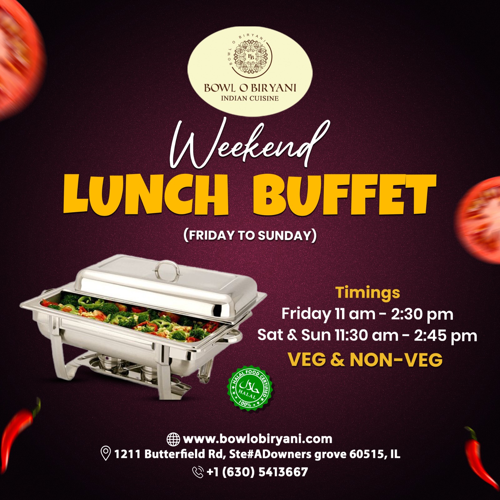 Experience the joy of a delightful Weekend Lunch Buffet