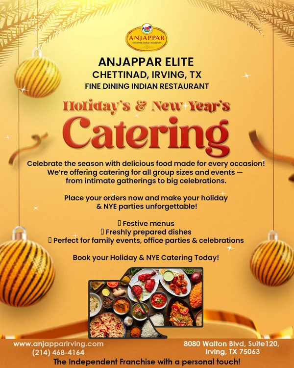 Book your Holiday & NYE Catering Today!