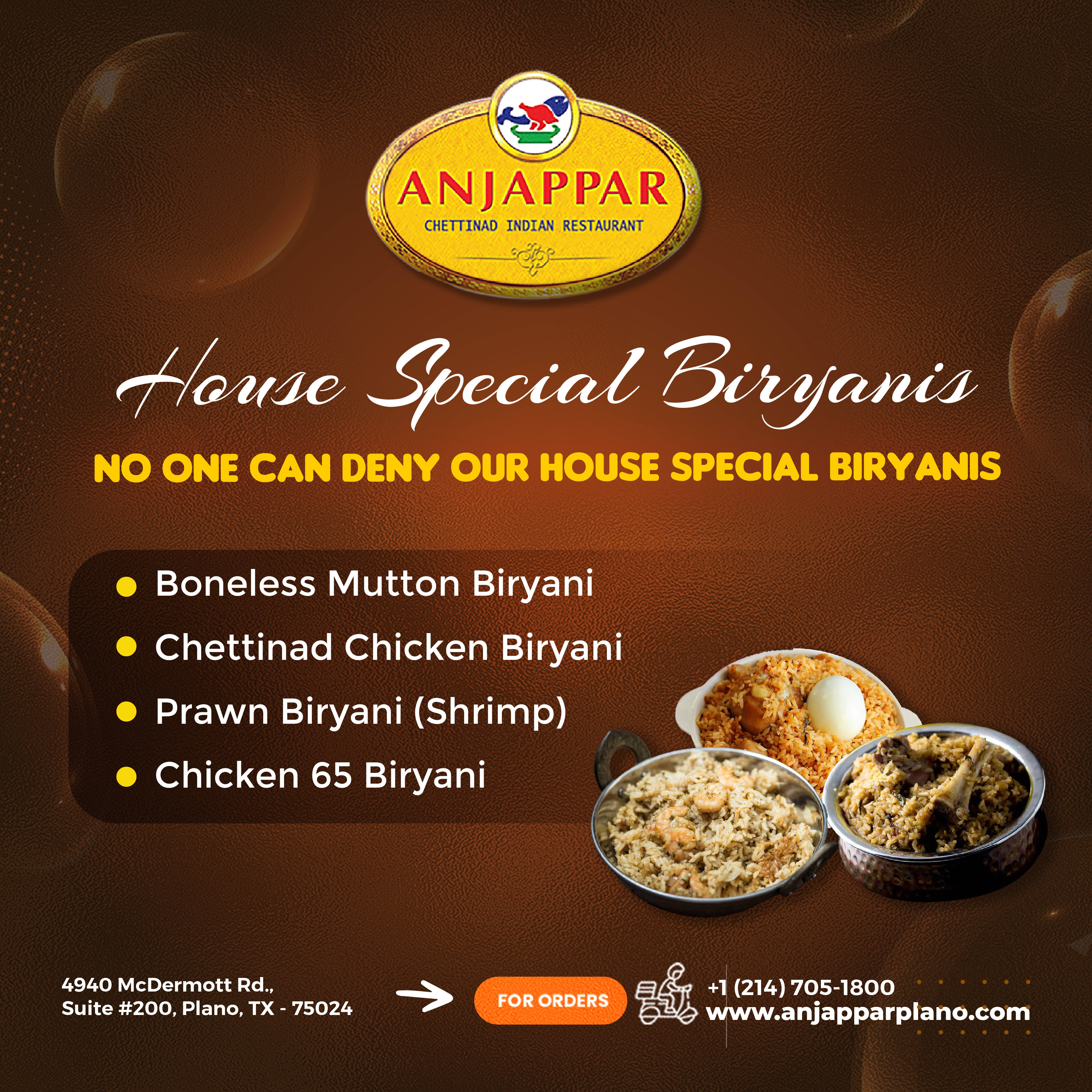 House Special Biryanis
