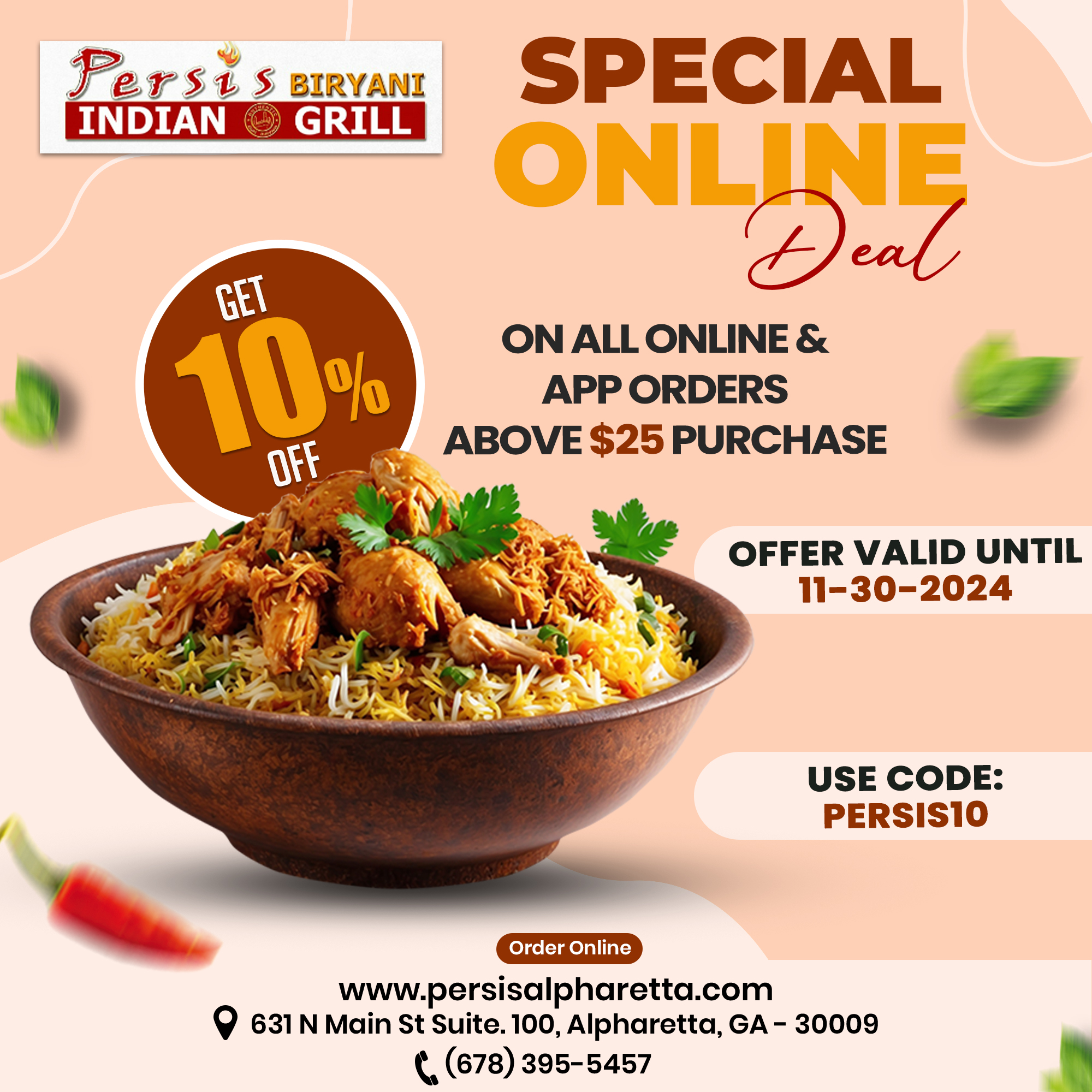 Persis Biryani Indian Grill CATERING